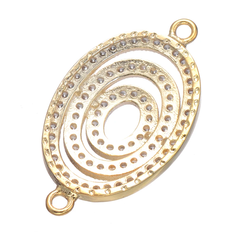 5 pieces Charms For Jewelry Making Shining Zircon Geometric  Bracelets Jewelry Diy Micro Pave Craft Connectors Bijoux Berloques