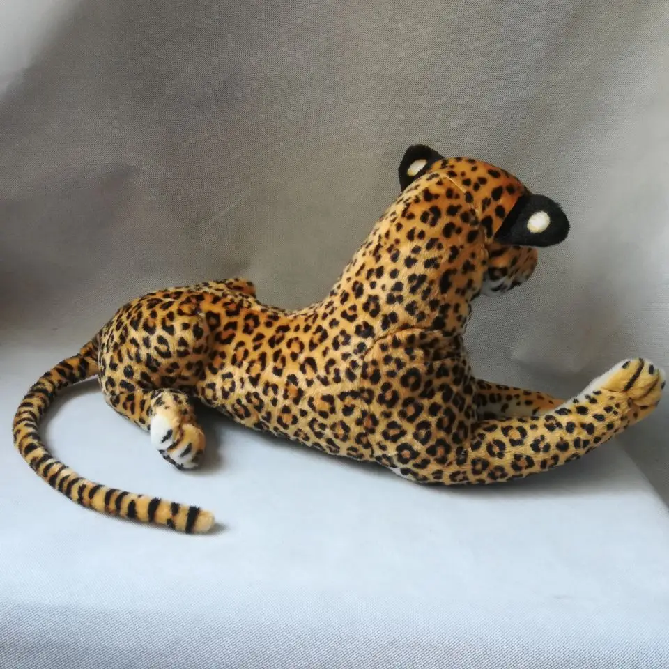 about 60cm prone leopard plush toy real life toy leopard doll pillow ,birthday gift b1996