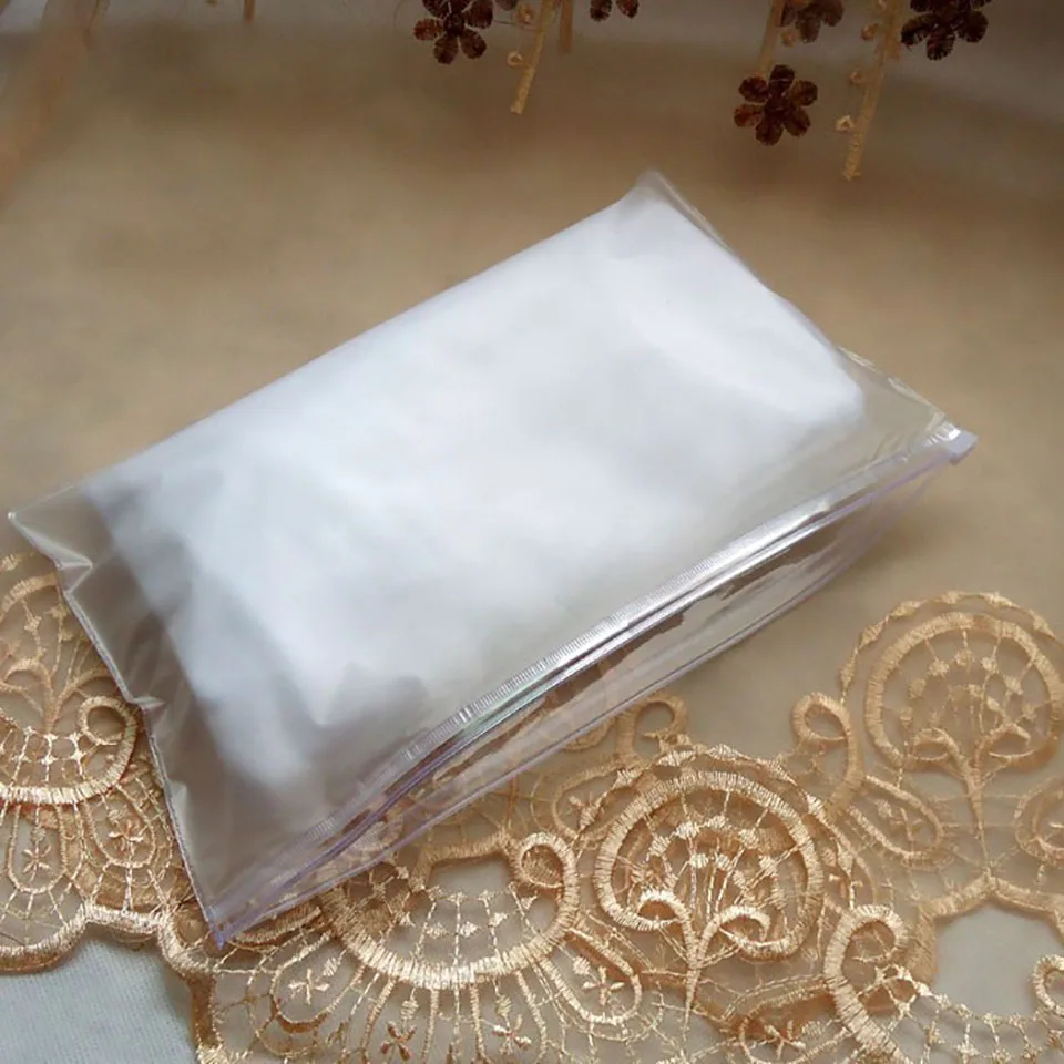 Horizontal style top slider packing pvc bag clear and frost sides 30*20cm 100pcs lot