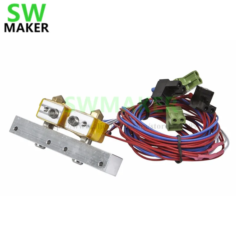 

MK10 Extruder Heating Assembly Replacement kit for Wanhao Monoprice Dual Extrusion Maker Architect 3D Printer parts