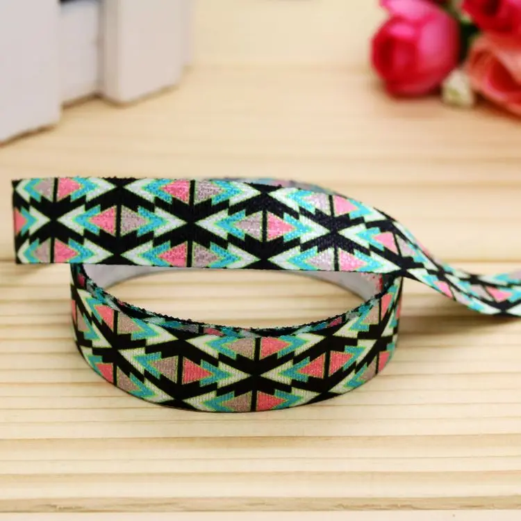 5/8''  Fold Elastic aztec printed headband headwear hairband diy decoration wholesale OEM H5004