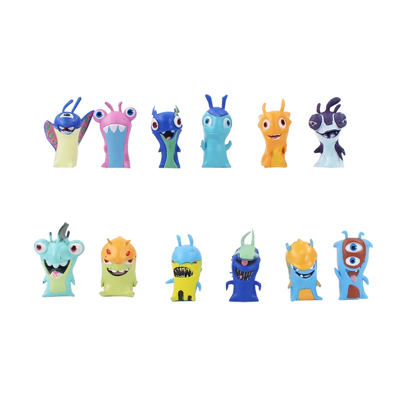 24pcs/lot 4-5cm Cotton Movie mini Slugterra PVC Action Figure Animal Doll Toys For Kids Gifts