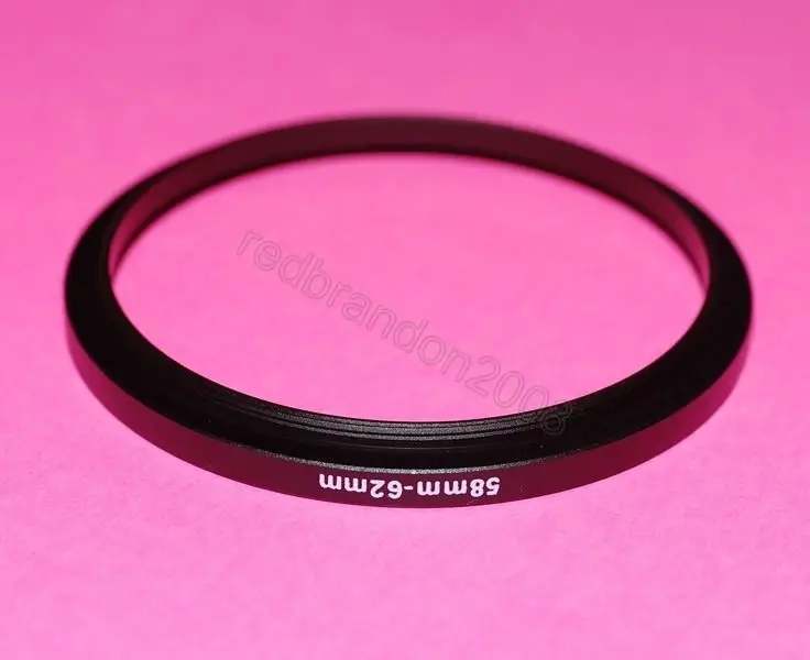 58 مللي متر إلى 62 مللي متر تصعيد محول حلقة تصعيد عدسة تصفية حلقة محول يناسب تصفية هود فلاش 58 62 58-62 مللي متر 58 إلى 62