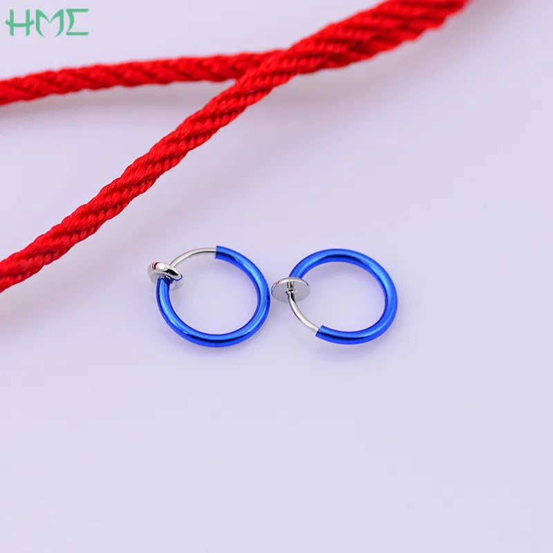 1pc Punk Bar Lobe Piercing Tongue Belly Lip Nose Rings Body Clip Hoop Cartilage Earrings For Women Septum Piercing Jewelry Gift