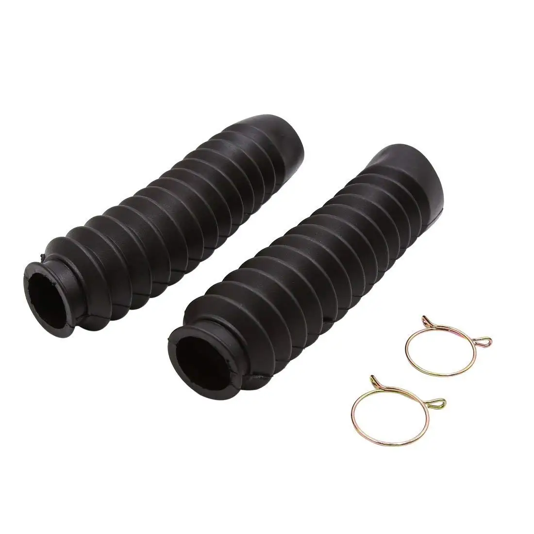 uxcell 2pcs Black Motorcycle Front Fork Dust Cover Shock Absorber Boot for Honda Wuyang