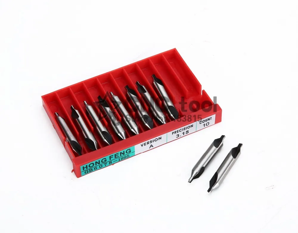 Free shipping 10Pcs/lot 1mm 2mm 3mm 4mm 5mm 6mm HSS Center Drills 60 degree Combined Countersinks Degree Angle Bit Tip Set Tool