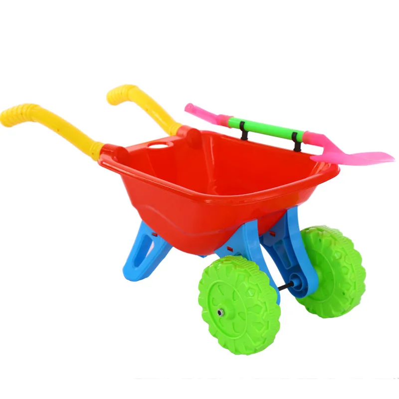 Plastic Sand Double Wheeled Child Trolley Toy Children Playing With Sand and Snow Tool Handcart Play Sand Tools Beach Toys A050