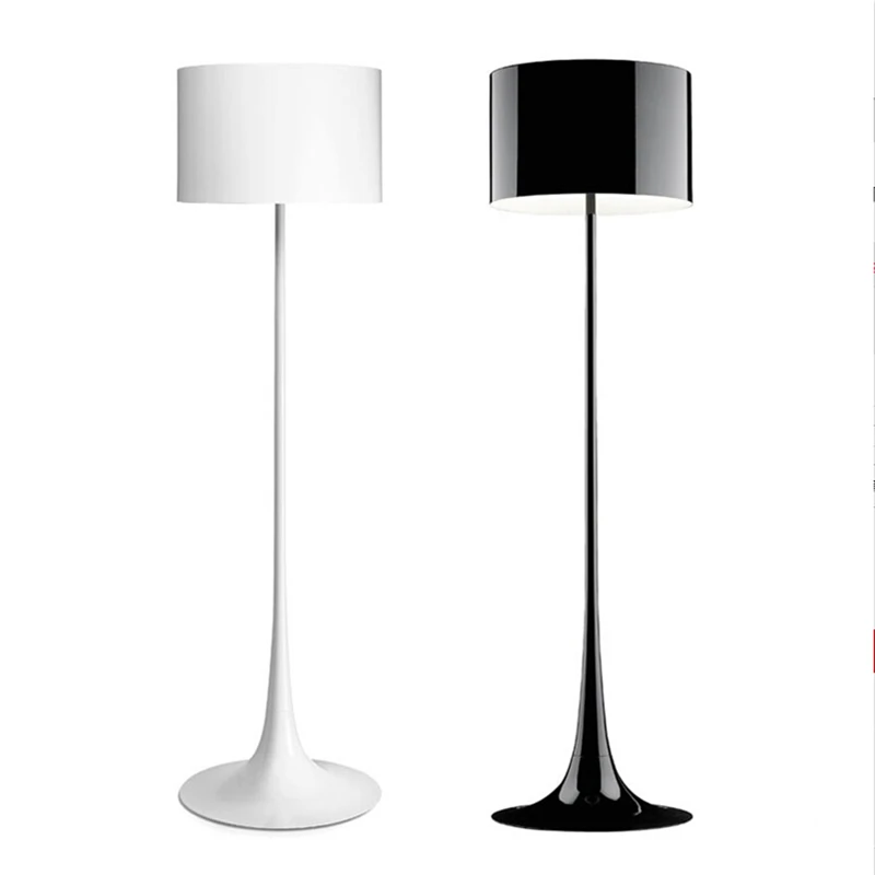 

Dia.50cm,H178cm Large White/Black Wrought Iron Floor Lamp Modern Living Room Nordic Designer Stand Lamps Bedroom Led Light FL-11
