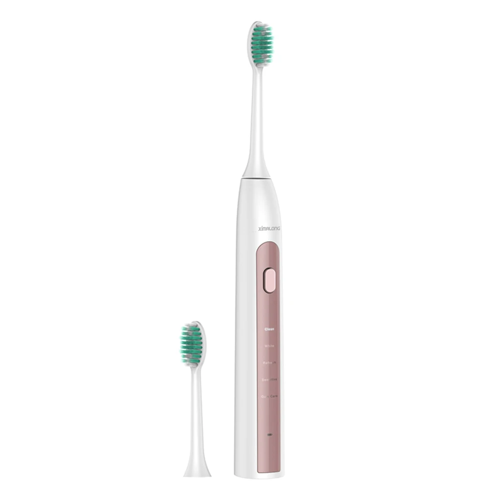 Dr.Ray Toothbrush Adults Smart Sonic Electric Toothbrush IPX7 Waterproof, 40,000 Strokes/Min,5 Brushing Modes,2pcs Brush Heads