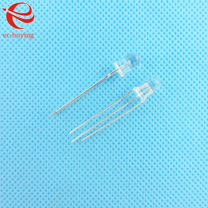 10pcs/lot F5 5mm LED Bi-Color Common Anode Round Light Emitting Diode Dual Color Red Green Brightness Ultra Bright Transparent