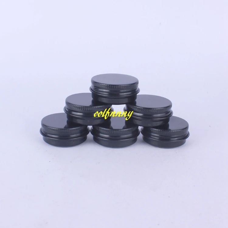 

500pcs/lot 15g Black Aluminum Jar 15ML Empty Small Lip Oil Cosmetic Eye Cream Bottle Batom Travel Lotion Tin Container