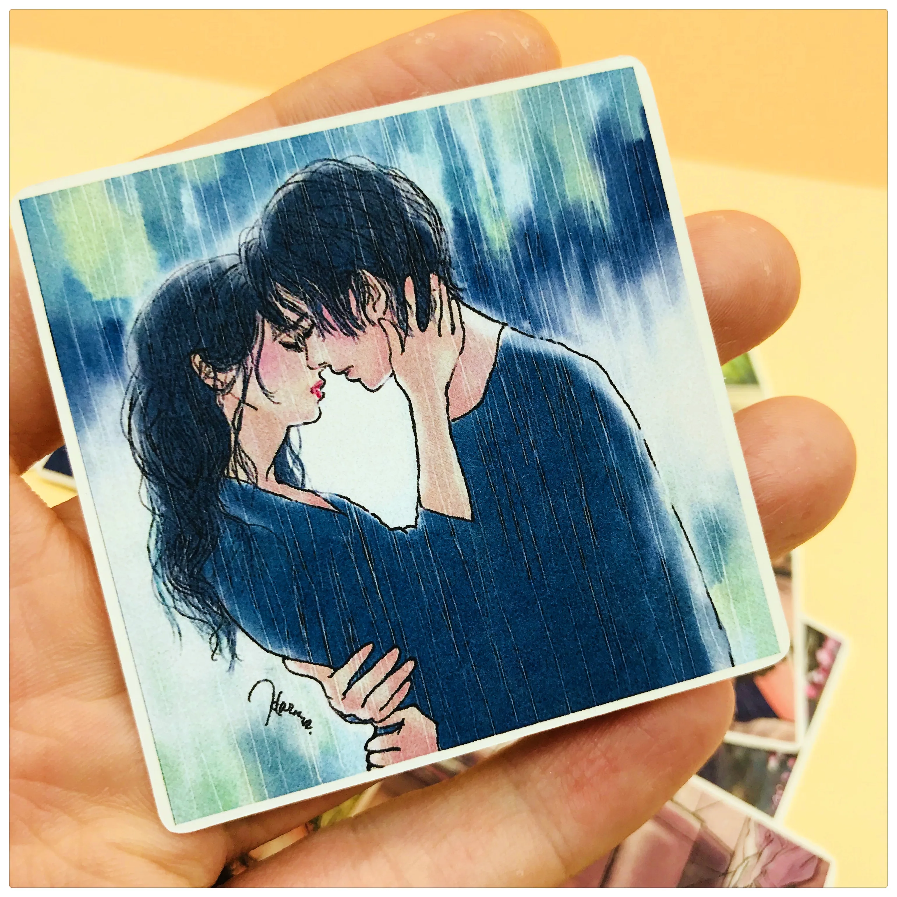 12 PCS Sweet Lovers Romantic Cute Korean Couple Stickers Decoration Stationery Diy Diary Scrapbooking Label Sticker Sexy Photo