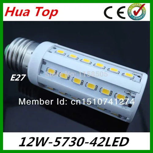 

Free shipping Lampada E27 E14 B22 12W 42 Led 5630 5730 SMD Corn Bulb Light Maize Lamp lamparas LED Lighting White/Warm White