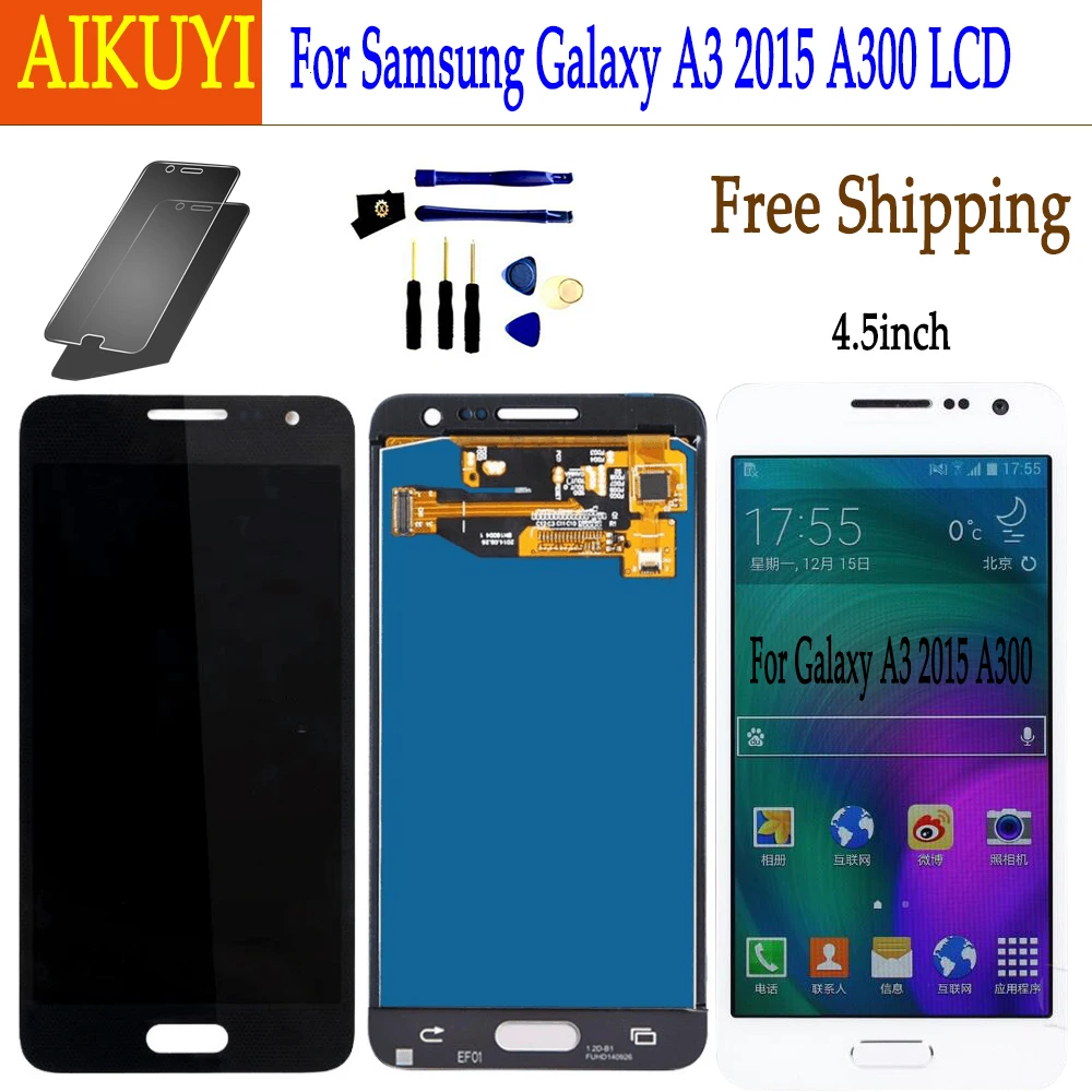 

For Samsung Galaxy A3 2015 A300 A3000 A300H A300FN A300F A300M LCD Display + Touch Screen sensor Display Monitor Panel Assembly