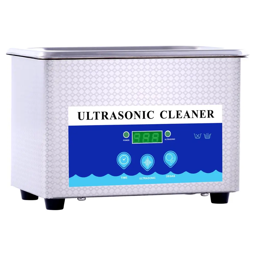 Tanque de limpeza ultrassônico de aço inoxidável da onda do ultrassom do banho de 800ml para a parte da ferramenta do prego das moedas