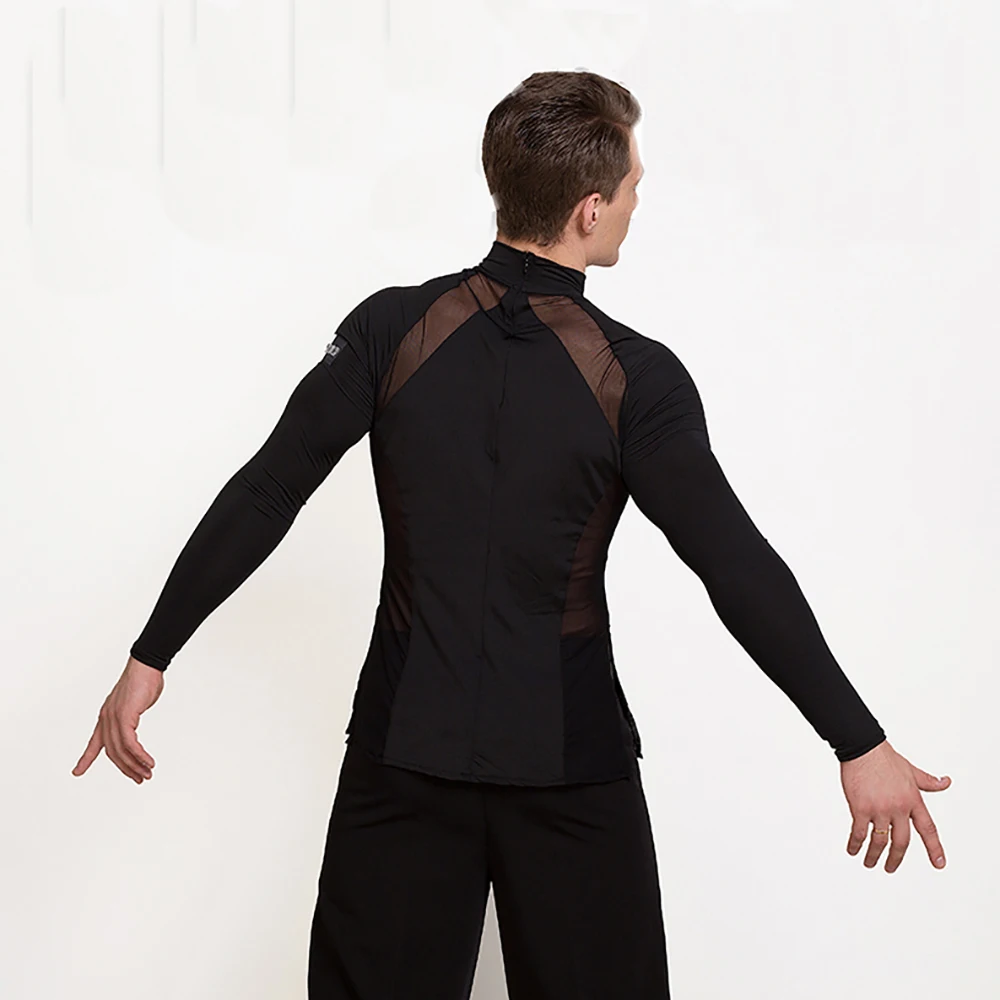 New Arrival Latin Dance Shirts For Males White Black Color Modal Shirt Classical Men Chacha Professional Ballroom Jackets E017