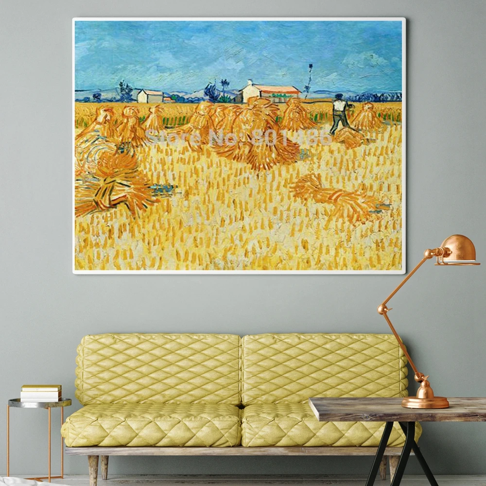 

Vincent Van Gogh Canvas Print Wheat Fields Landscape Poster Art Painting for Living Room Restaurant Wall Decor Artwork Wall Art