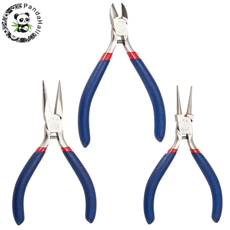 Jewelry Pliers tools, Stainless Steel Short Side Cutting Pliers,Chain-Nose Pliers,Round Nose Plier jewellery DIY Making tool F80 