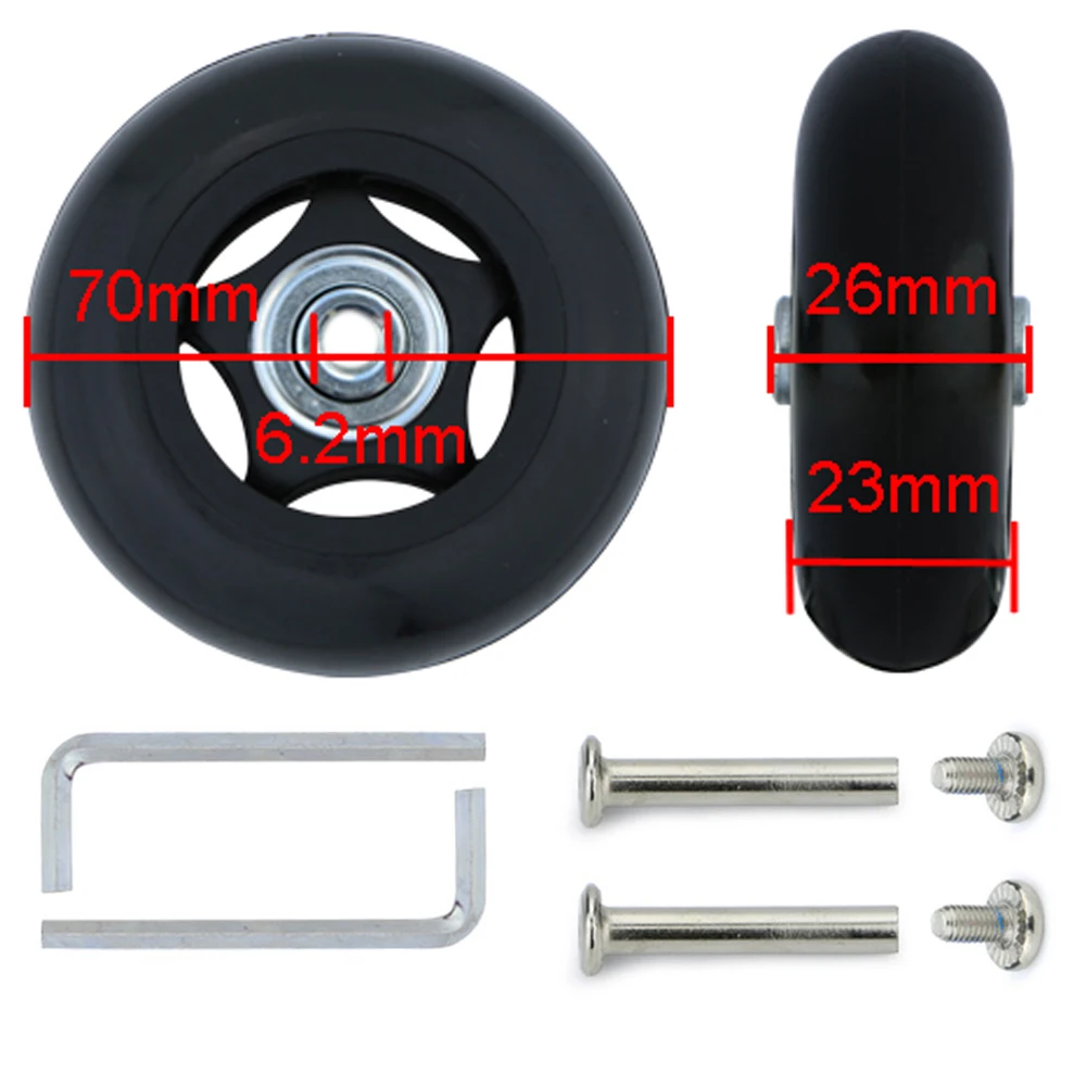 1PcLuggage Wheels Repalcement Trolley Case Pulley Wheel Mute Universal Accessories Multi-size Suitcase Wheels Caster for Luggage