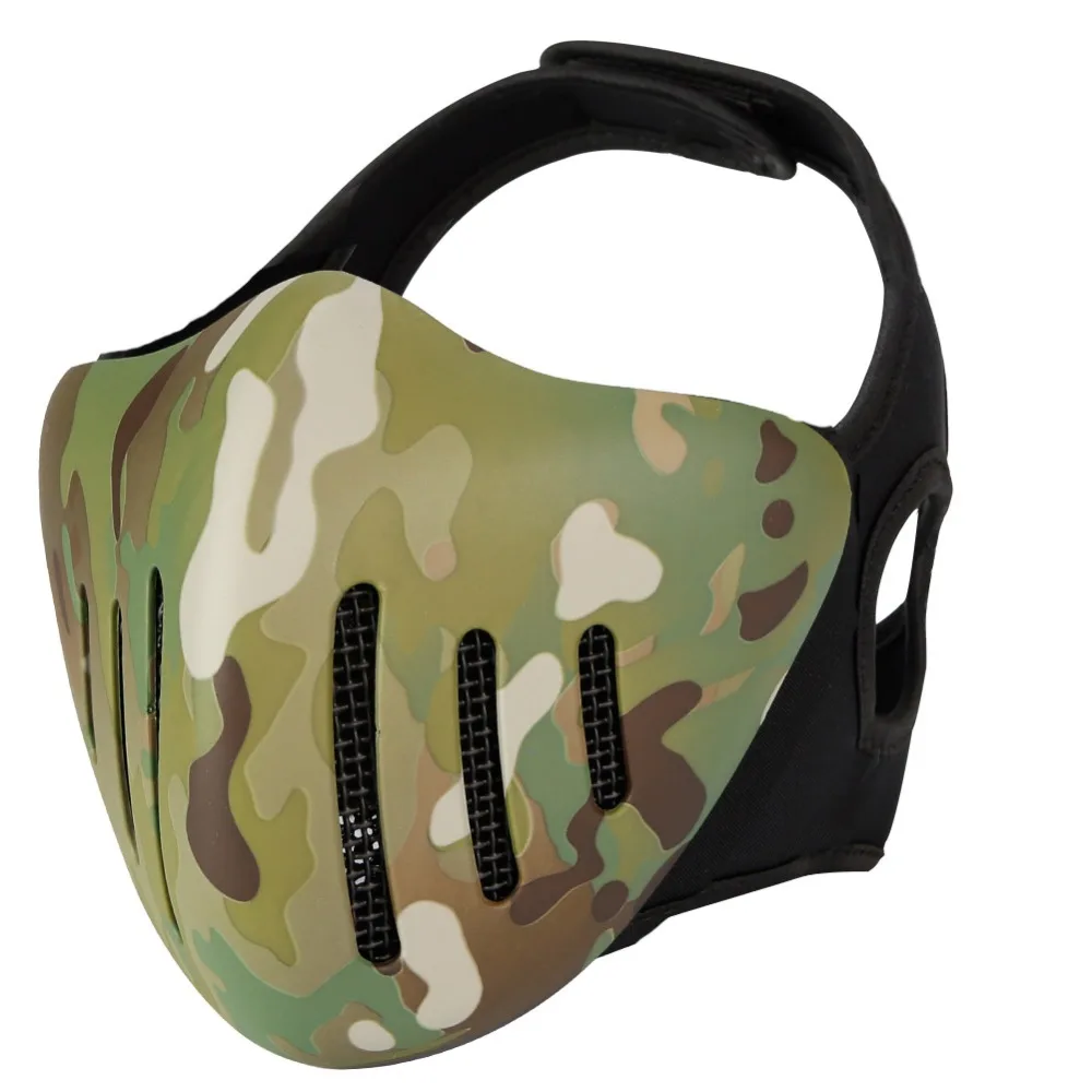 WosporT Tactical Mask Airsoft Glory Knight Mask Half Face Mask for Fast Helmet Military CS Shooting Paintball Accessories