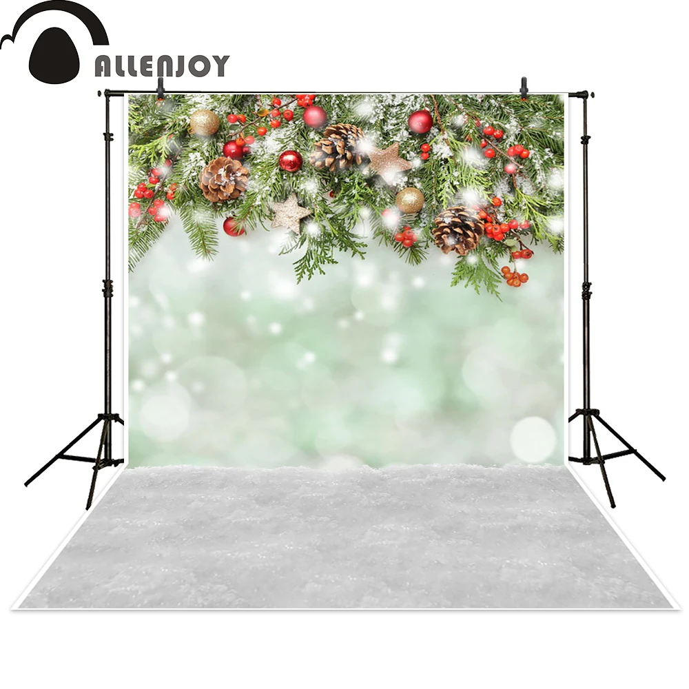 Allenjoy photo backdrops Christmas snow celebrate bokeh background photocall photographic photo studio photobooth fantasy