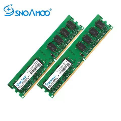 SNOAMOO RAM DDR2 4GB(2GBx2pcs) 667MHz 800MHz PC2-6400S Desktop PC RAMs 240-Pin 1.8V DIMM For Compatible Computer Memory Warranty
