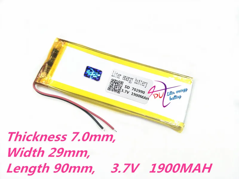 702990 3.7V 1900MAH 703090 polimerowa litowo-li-po akumulator do GPS DVD E-book Tablet PC powerbank do telefonu