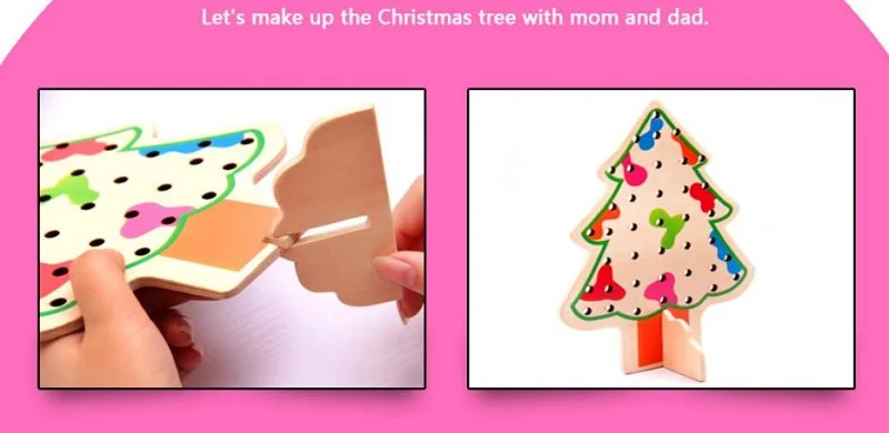 Fly AC Montessori Learning Education Wooden Toys Cartoon candy tree Fruit Beads Educational Toy For Children Birthday gift