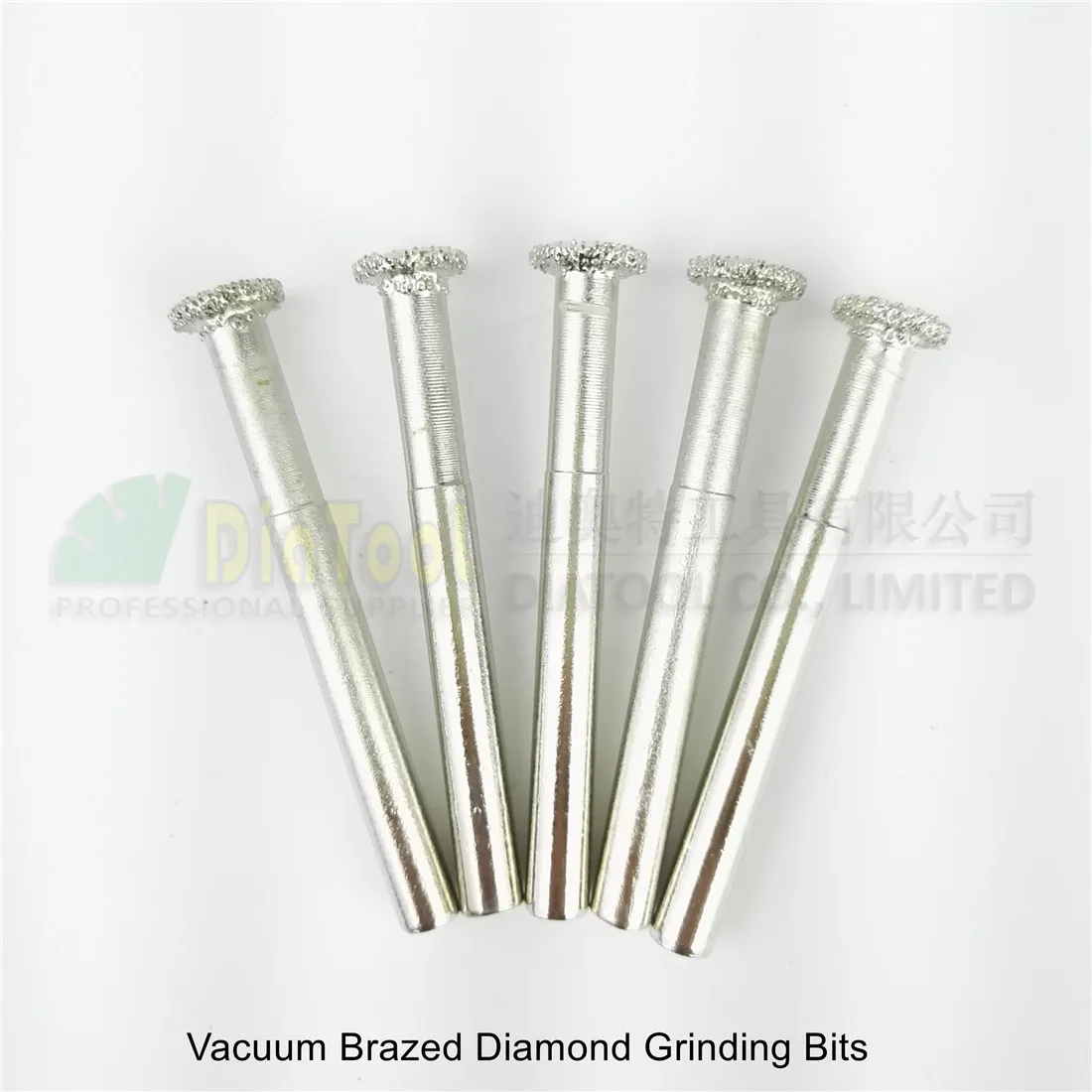 

DIATOOL 5pcs #8 Vacuum Brazed Diamond Grinding Bits Mounted Points Engraving Bits 6mm Shank