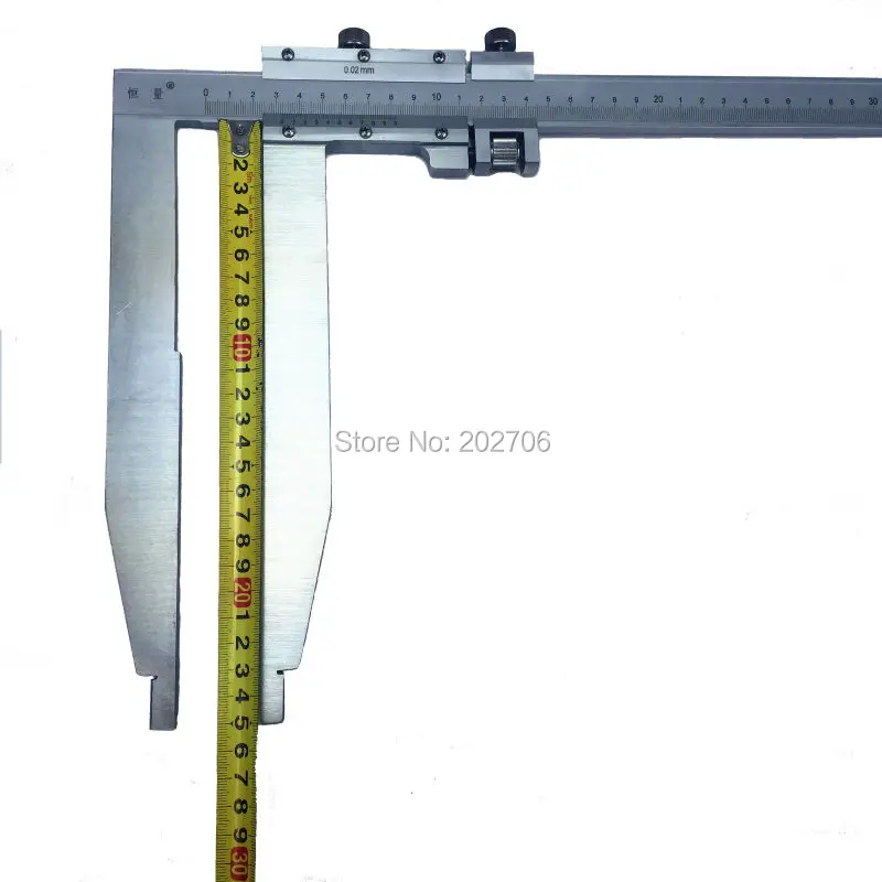 0-500mm x 250mm long jaw Heavy Duty Vernier Caliper with nib jaw High quality measuring tools