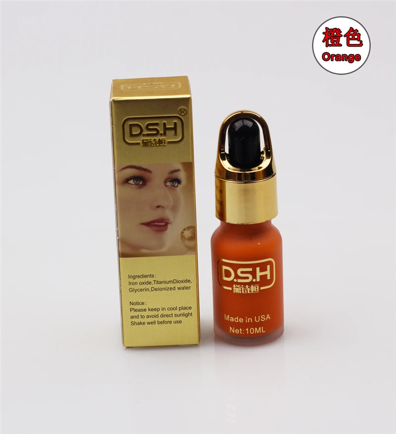 

orange colors DSH import tattoo ink set permanent makeup microblading pigment cosmetic manual paint 10ml/bottle