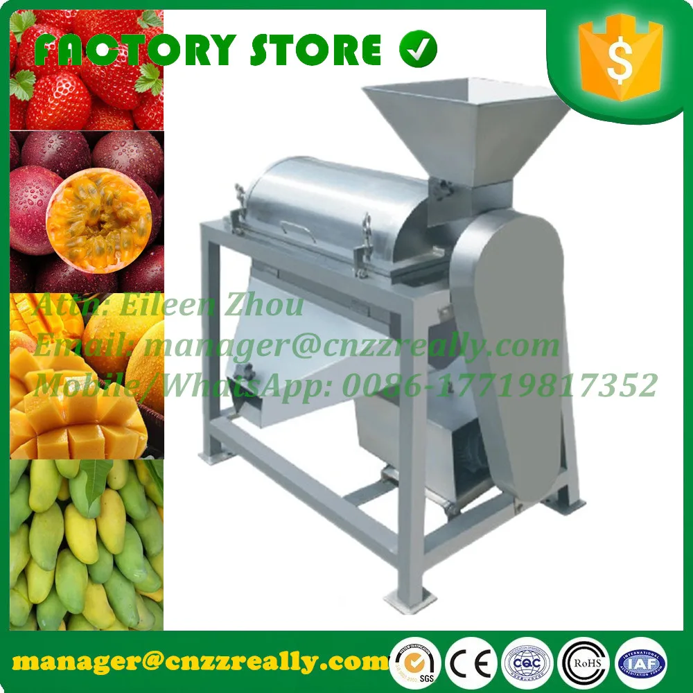 CFR verschiffen durch meer kapazitäten optional edelstahl marmelade passier-maschine mango pulper obst zellstoff saft, der maschine