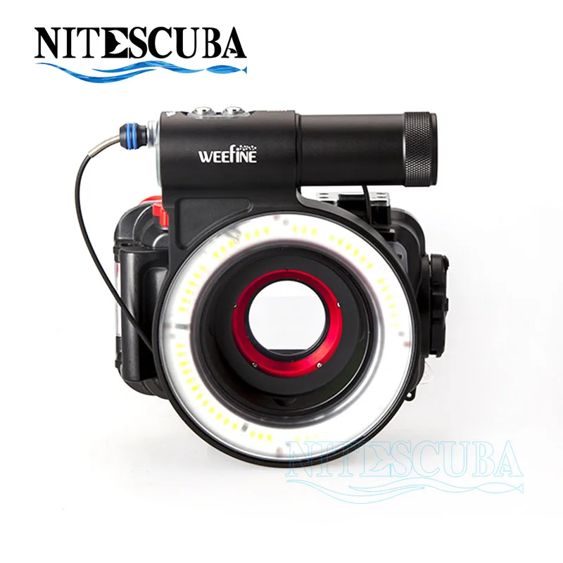 

Weefine WF051 WF058 Ring Light 3000 Lumens Macro Close-up Fill Diving Video With Red Focus Underwater Flashing UV Fluoresc