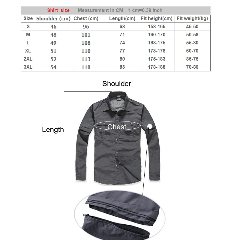 TRVLWEGO Men Summer Quick Dry Hiking Shirt Removable Army Fishing&Hunting Breathable Rock Climbing Male Outdoor Shirts