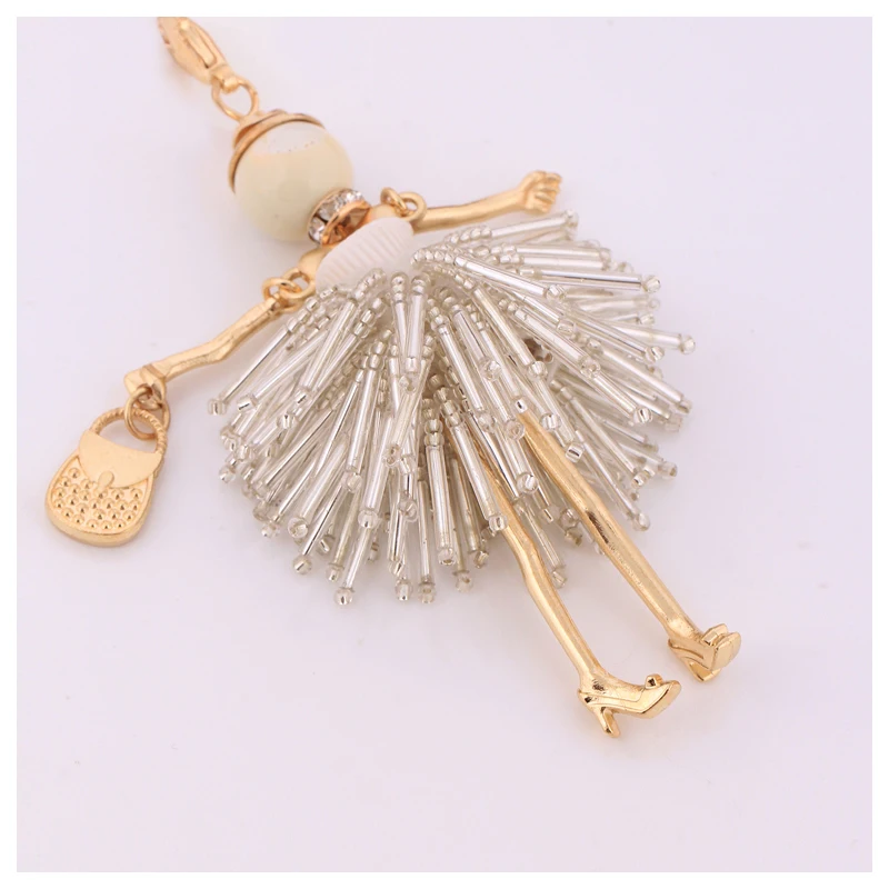 crystal keychains populer jewelry white rhinestone key chains rings tassel keyring women girl fashion 2022 jewelry