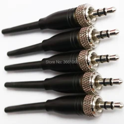 1/8 3.5mm Male Lock Stereo Audio Adapter Microphone Connector for Sennheiser Sony Headset Tie Clip Lavalier Mics Microphone DIY
