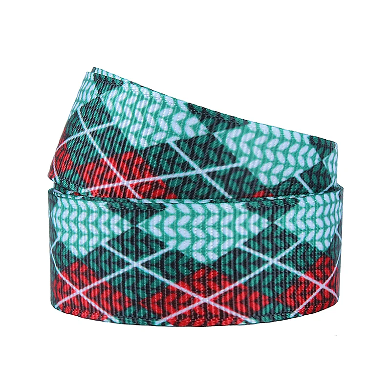 (50yards/lot) Grosgrain Ribbons wholesale Christmas Aztec ribbon