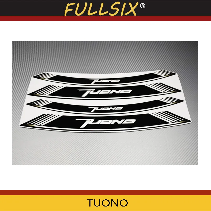 

Motorcycle 8X Thick Edge Outer Rim Sticker Stripe Wheel Decals for APRILIA TUONO V4 1100 RR Free Ship