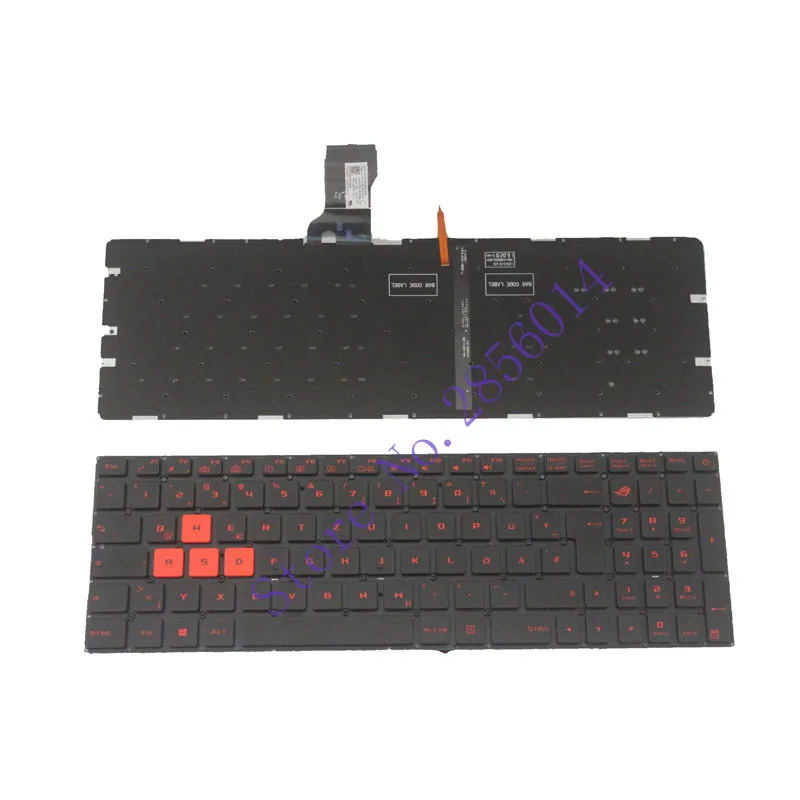 German Laptop Keyboard For ASUS GL502 GR black With backlight keyboard