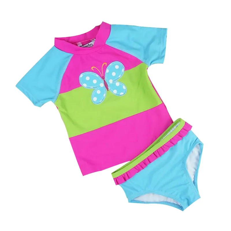 

Children's Swimsuit Girl Swimwear Butterfly Prind Two Piece Girls Swimsuit Kids Swimming Suit For Girls Beachwear Bathing Suits