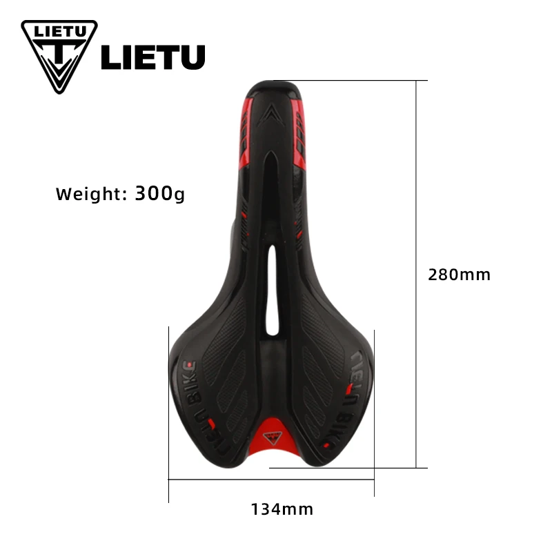 LIETU Bicycle Saddle Skidproof Leather Bike Saddle Seat Cushion Waterproof Bicycle Parts MTB Road Bike Cycling Saddle