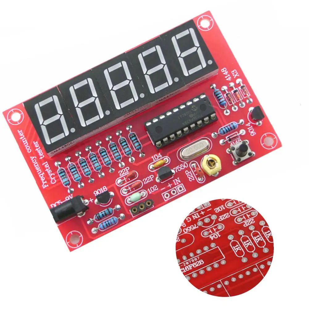 1Hz-50MHz PCB Frequency Counter Tester Crystal Oscillator Frequency Measurement Five Digital Display DIY Kit 1PC J3