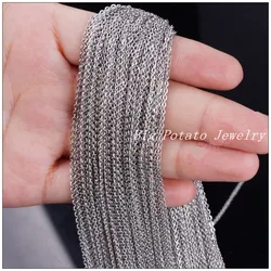 Wholesale Price 316L Stainless Steel 2mm/3mm Silver Color Cross Chain DIY Jewelry Finding For Pendant In Bulk 5/10/20Meter
