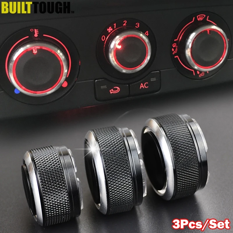 AC Heater Dash Climate Switch Knobs Buttons For VW FOX 5Z Suran SpaceFox CrossFox Lupo Button Volkswagen Accessories Car Styling