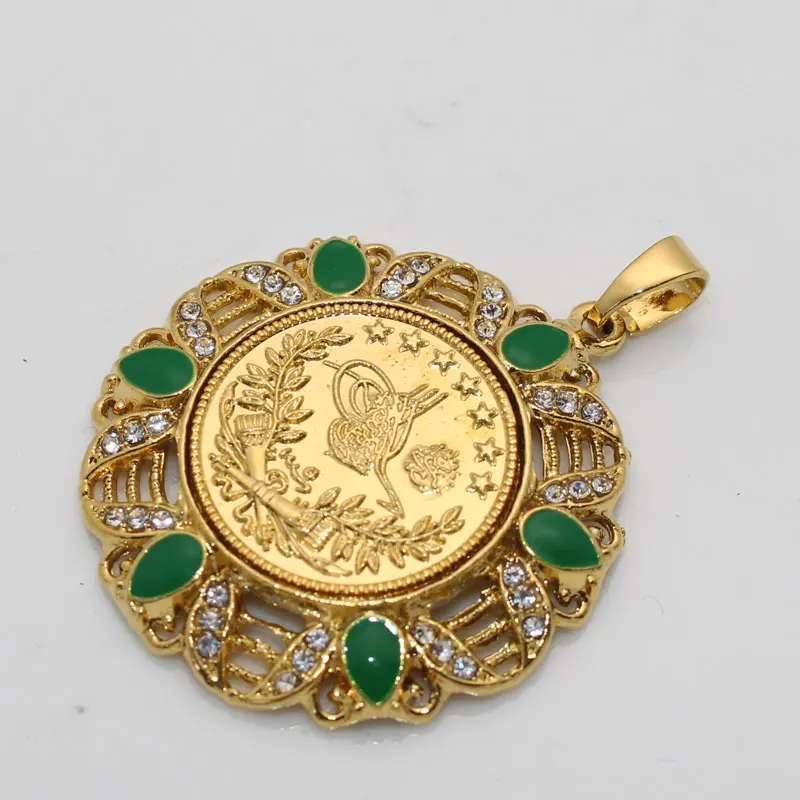 Islam muslim turkey Coin Arab Coin pendant  necklace    accept drop shipping