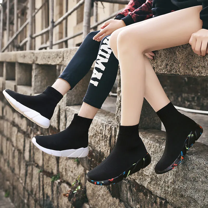 MWY Fashion Casual Shoes Sports Woman Boots Breathable Mesh Soft Sole Female Platform Sneakers Women Chaussure Femme basket Man