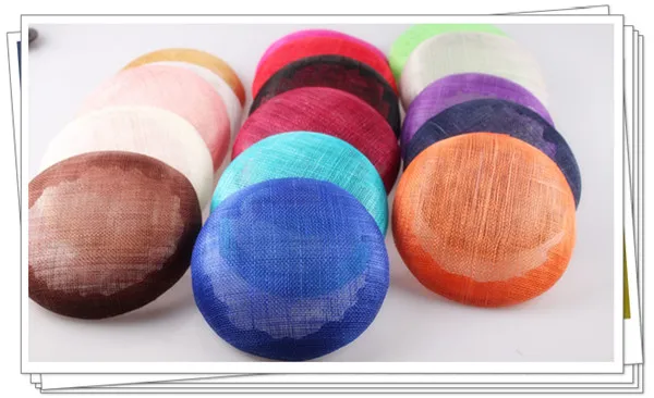 15Cm Sinamay Base Pillbox with Grossgrain Sweatband for Fascinator Hat Kentucky Derby Races Party Church 16 Colors High Quality