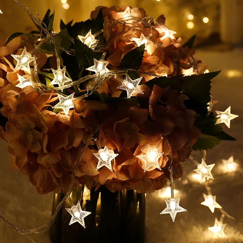 Cherry Blossoms Peach Flower String Fairy Light, Multi 10m, Battery Operated, Sakura Star Garland, Christmas Light