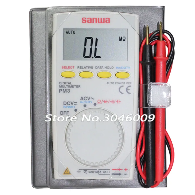 Japan sanwa PM3 Digital Multimeters / Pocket Type, resistance / capacitance / frequency / duty cycle / continuity test