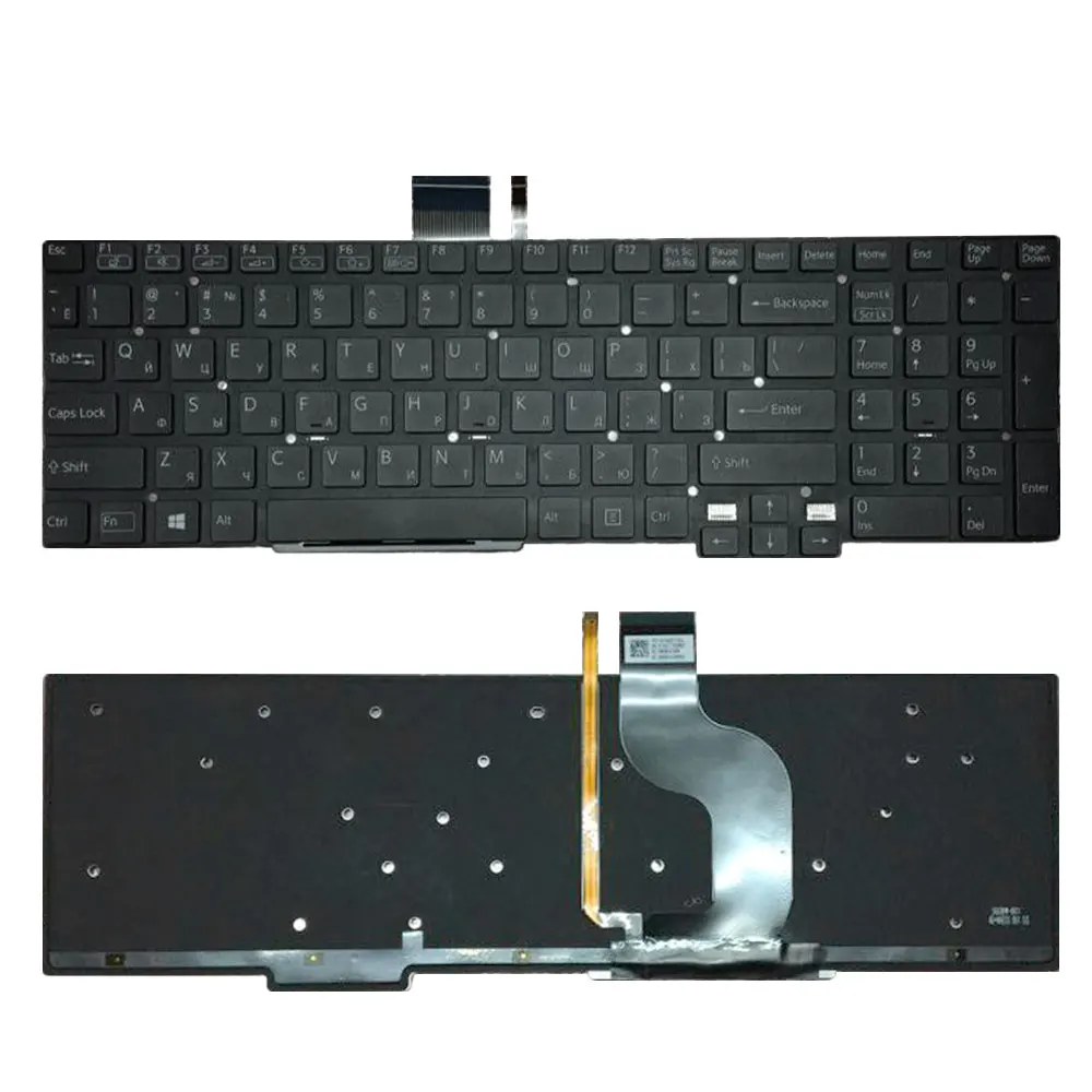 

New RU Laptop Keyboard For Sony SVT15 SVT1511M1R SVT15117CXS series black keyboard with backlit